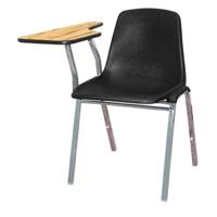 

National Public Seating Right Tablet Arm for 8100 Series Stack Chair, Light Oak Surface, Chrome Frame