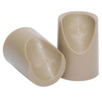 

National Public Seating Replacement V-Tip Caps for 7/8" Frame Folding Chair, 100 Pack, Beige Frame