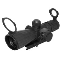 

NcSTAR 4x32mm SRT Armored Tactical Riflescope, Matte Black Finish with Blue Illuminated P4 Sniper Reticle, BDC Target Turrets, External Red Laser, Integrated Mount