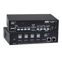 

NTI 4K HDMI Quad Screen Multiviewer with Built-In KVM Switch, 1RU Dual Side-by-Side Rackmount