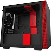 

NZXT H210 Mini-ITX Case with Tempered Glass, Matte Black/Red