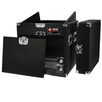 

Odyssey Innovative Designs CXP1108W Carpeted Console Rack Case with 3.0" Caster Wheels, 11 Slanted Top, 8 Vertical Rack,
