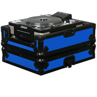 

Odyssey Innovative Designs Flight Ready CD Player Case for Large Format Tabletop CD Player, Black and Blue