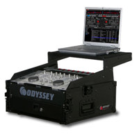 

Odyssey Innovative Designs Black Label Flight Ready Glide Style Combo Rack Case, 10Ux2U Space