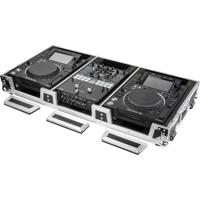

Odyssey Innovative Designs Flight Zone DJ Coffin with Wheels and Pro-Duty Extra Deep Rear Cable Space for 2-Large Format Tabletop CD/Media Players and 10" One Mixer
