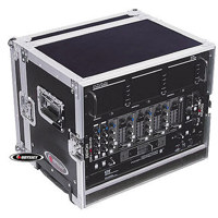 

Odyssey Innovative Designs Flight Zone Eight Space Special Effects Rack Case with Handle and Wheels