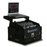 

Odyssey Innovative Designs Black Label FZGS1004BL Flight Zone Glide Style Combo Rack, 10U Over 4U