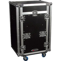 

Odyssey Innovative Designs Flight Zone FZGS1116WDLX Glide Style Slanted Combo Rack Case for 16 Space Vertical Rackmount Gear and 11 Space Slanted Rackmount Gear