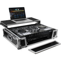 

Odyssey Innovative Designs Flight Zone Glide Style Series Case with Removable 19" Rack Mount Rails, V-Cut Front Access Panel and Wheels for Roland DJ-808/Denon MC7000 DJ Controller, Silver/Chrome