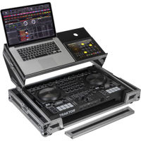 

Odyssey Innovative Designs Flight Zone Producer Glide Style Series Case with Angled Glide Platform for Native Instruments Traktor Kontrol S4 MK3 DJ Controller, Black/Silver