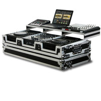 

Odyssey Innovative Designs FZGSP12CDJW Remixer Glide Style Series DJ Coffin Case for 2 Large Format CD Players & 12" Width Mixer with Rollers