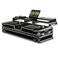 

Odyssey Innovative Designs Remixer Glide Style Series DJ Coffin Case with Wheels for 10" Width Mixer & 2 Turntables in Standard Position