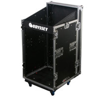 

Odyssey Innovative Designs FZSRP1112W Flight Zone Space Saver Combo Rack Case with Wheels for 11 Space Slanted Rackmount Gear & 12 Space Vertical Gear
