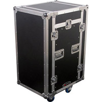 

Odyssey Innovative Designs FZSRP1116W Flight Zone Space Saver Combo Rack Case with Wheels for 11 Space Slanted Rackmount Gear & 16 Space Vertical Gear