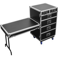 

Odyssey Innovative Designs Flight Zone Series Deluxe Six Drawer Workbox Tour Case with Wheels and One Side Table