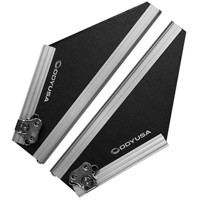 

Odyssey Innovative Designs Flight Zone Producer Glide Style Angled Support Panels for Glide Platforms with Tension Latch Rail Systems, Black and Silver