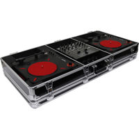 

Odyssey Innovative Designs Krom Series DJ Coffin for 2 Numark PT01 Scratch Portablist Turntables and 10" Format DJ Mixer, Black