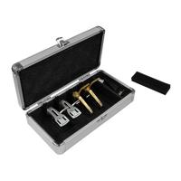 

Odyssey Innovative Designs Krom Pro2 Cartridge Case with Spare Needles Compartment for Four Turntable Cartridges, Silver Diamond