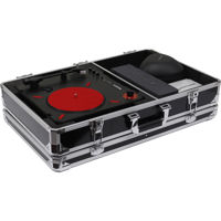 

Odyssey Innovative Designs Krom Series Case with Side Compartment for Numark PT01 Scratch Portable Turntable, Black