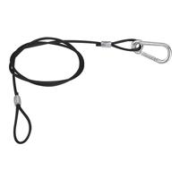 

Odyssey Innovative Designs 30" Long 0.12" Thick Safety Cable with Standard Size Spring Hook, 60 lbs Capacity, Black