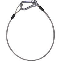 

Odyssey Innovative Designs 18" Long 0.2" Thick Heavy-Duty Safety Cable with Extra Large Size Spring Hook, 220 lbs Capacity