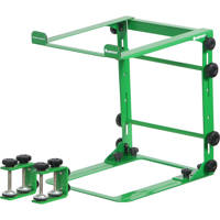 

Odyssey Innovative Designs Designer DJ Series L-Stand Mobile Folding Laptop/Gear Stand with Table/Case Clamps, 12-14.5" Adjustable Height, Green