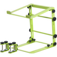 

Odyssey Innovative Designs Designer DJ Series L-Stand Mobile Folding Laptop/Gear Stand with Table/Case Clamps, 12-14.5" Adjustable Height, Lime
