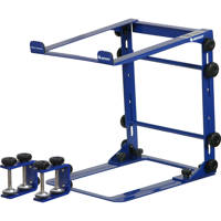 

Odyssey Innovative Designs Designer DJ Series L-Stand Mobile Folding Laptop/Gear Stand with Table/Case Clamps, 12-14.5" Adjustable Height, Navy