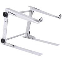 

Odyssey Innovative Designs Designer DJ Series L Stand Stand-Alone Table Top Laptop/Gear Stand without Clamps, 9.5-14.5" Adjustable Height, White