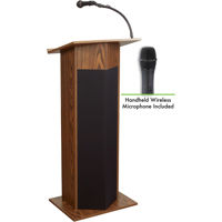 

Oklahoma Sound Power Plus 111PLS Lectern with Wireless Handheld Mic, Medium Oak