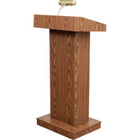 

Oklahoma Sound Orator 810 Non-Sound Lectern, 42"-52" Adjustable Reading Surface, Medium Oak
