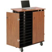 

Oklahoma Sound Laptop Charging/Storage Cart, Wild Cherry/Black