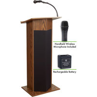 

Oklahoma Sound Power Plus 111PLS Lectern with Rechargeable Battery and Wireless Handheld Mic, Medium Oak