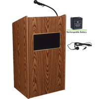 

Oklahoma Sound Aristocrat 6010 Floor Sound Lectern with Rechargeable Battery, Medium Oak