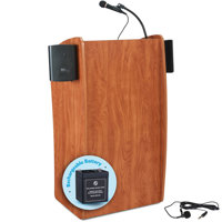 

Oklahoma Sound Vision 611S Floor Sound Lectern with Rechargeable Battery, Cherry