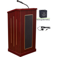 

Oklahoma Sound Prestige 711 Sound Lectern with Rechargeable Battery, Mahogany