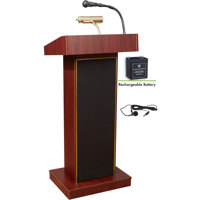 

Oklahoma Sound Orator 800X Floor Sound Lectern with Rechargeable Battery, Cherry