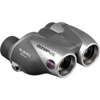 

Olympus 10x25 Tracker PC I UV Protected Weather Resistant Porro Prism Binocular with 5.2 Degree Angle of View, Black/Gray