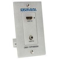 

Ocean Matrix OMX-11IPHM0004 Single Gang HDMI Over IP PoE Wall Plate H.264 Audio Extractor/Receiver Only