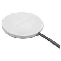 

Orbit Moon Wireless iPhone and Android Smartphone Charger with QC3.0 AC Wall Charger, White Imitation Leather