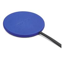 

Orbit Moon Wireless iPhone and Android Smartphone Charger with QC3.0 AC Wall Charger, Blue Imitation Leather