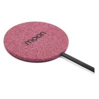 

Orbit Moon Wireless iPhone and Android Smartphone Charger with QC3.0 AC Wall Charger, Pink Fabric