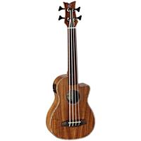 

Ortega Guitars CAIMAN-FL-GB Lizard Series Fretless Acacia Wood Acoustic Electric Uke Bass, Natural