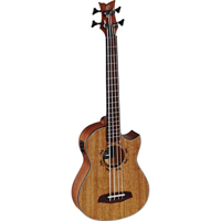 

Ortega Guitars LIZZY-PRO Lizard Series Long Scale Mahogany Wood Acoustic Electric Uke Bass, Natural