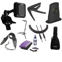 

On-Stage Acoustic Guitar Accessory Kit Includes/ Guitar Gig Bag/ Guitar Bag/ Universal Guitar Care Kit/ Guitar Capo/ Nylon Guitar Strap/ GA150 Humidifier/ Rechargeable Clip-On Tuner/ AT 1/4" 1/4" Phone Plug, 10'
