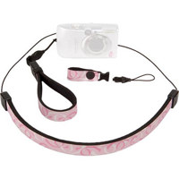 

Op/Tech Compact Strap Trio - Neck, Wrist & Finger Strap System for Compact Cameras & Other Gear - Pink/White Swirl Design