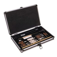 

Outers 28-Piece Universal Aluminum Case Cleaning Kit, 3 Solid Brass Rods, 8 Bronze Brushes, 5 Mops, 5 Spear Pointed Jags, Black