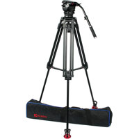 

OZEN 12AL2S Tripod System Includes 100mm Aluminum Tripod, AGILE 12S Fluid Head and S-LOC Mounting Plates, 30.8 lb Payload