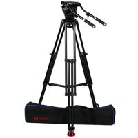 

OZEN 20AL1HDS Tripod System Includes 100mm AL HD Tripod, AGILE 20S Fluid Head and S-LOC Mounting Plate, 61.6 lb Payload