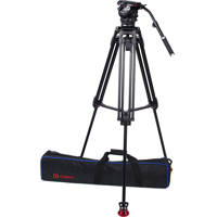 

OZEN 8AL2HDS Tripod System Includes 75mm AL HD Tripod, AGILE 8S Fluid Head and S-LOC Mounting Plate, 22 lb Payload